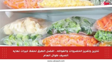 تخزين وتفريز الخضروات والفواكه.. أفضل الطرق لحفظ خيرات نهاية الصيف طوال العام